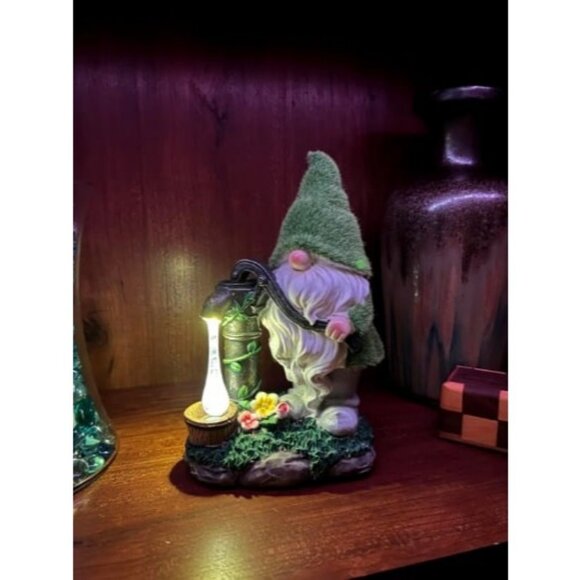 Garden Gnomes Decorations for Yard with Solar Lights, Flock - Picture 2 of 2